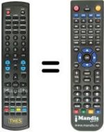 Replacement remote control THES LTW 32W98T